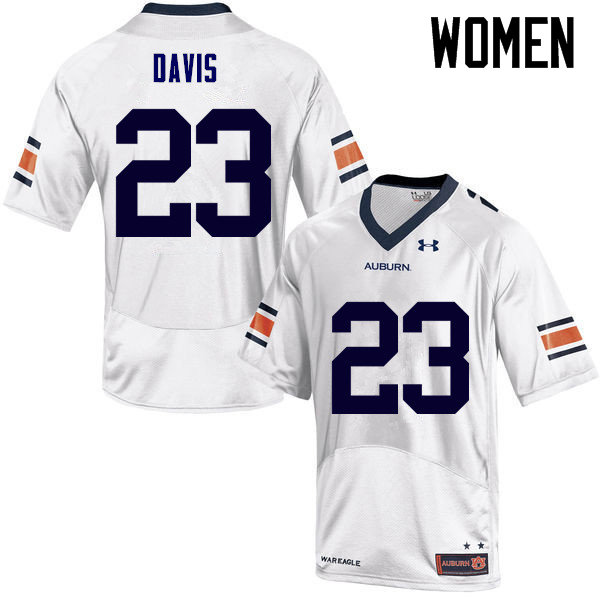Women Auburn Tigers #23 Ryan Davis College Football Jerseys Sale-White - Click Image to Close